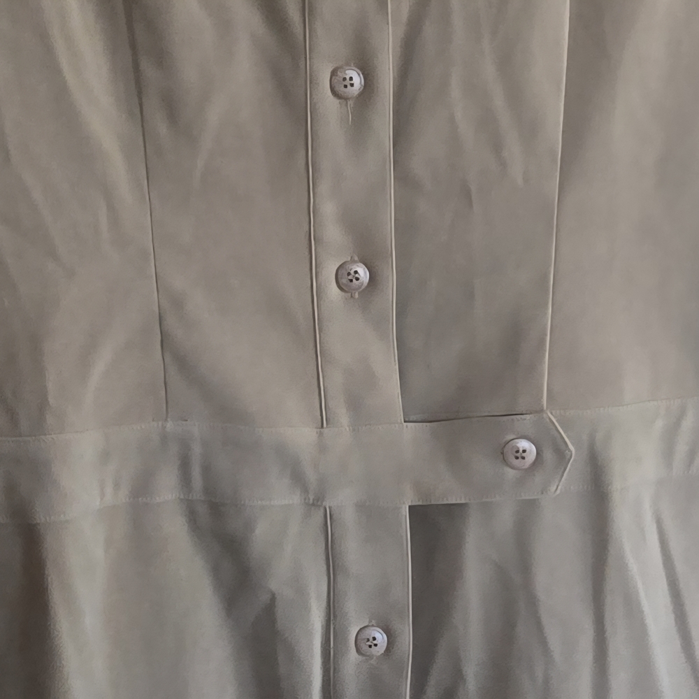 Elegant Tan Button-Up AGB Dress 12 - Picture 3 of 7